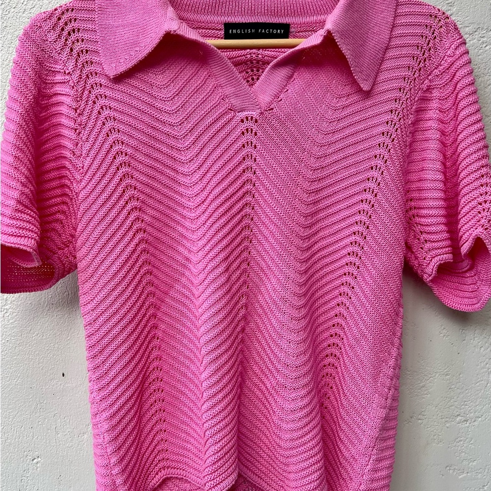 Pink Knit Summer Sweater NWOT